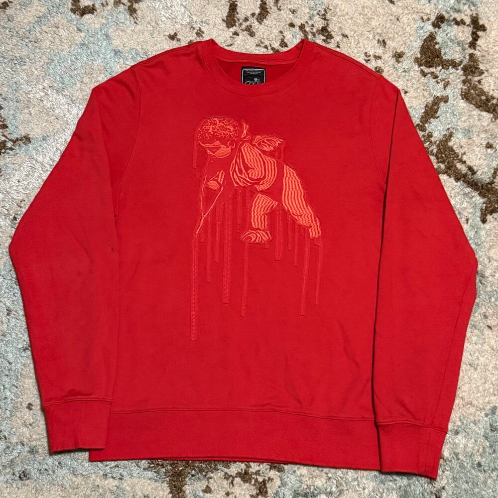 PRPS Pullover Sweatshirt Big Logo Size XL Designer Red